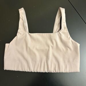 Girlfriend Collective Taupe Crop Top